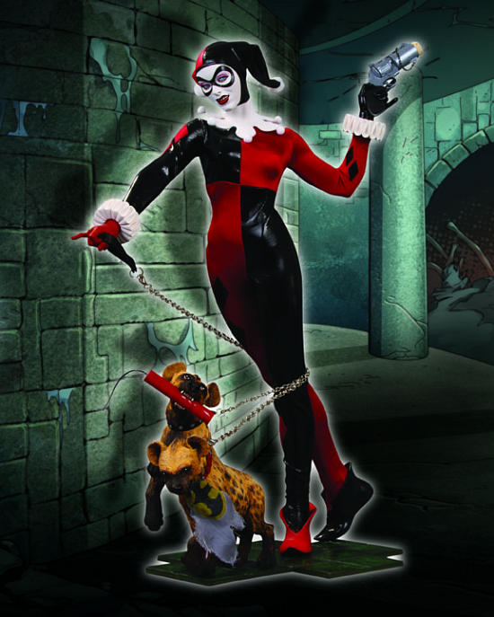 harley quinn bud and lou statue